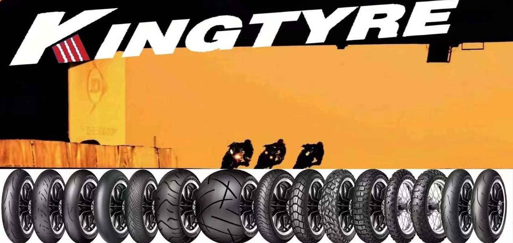 Полный ассортимент шин для мотоциклов Kingtyre, включая гоночные, круизерные и двойные спортивные модели